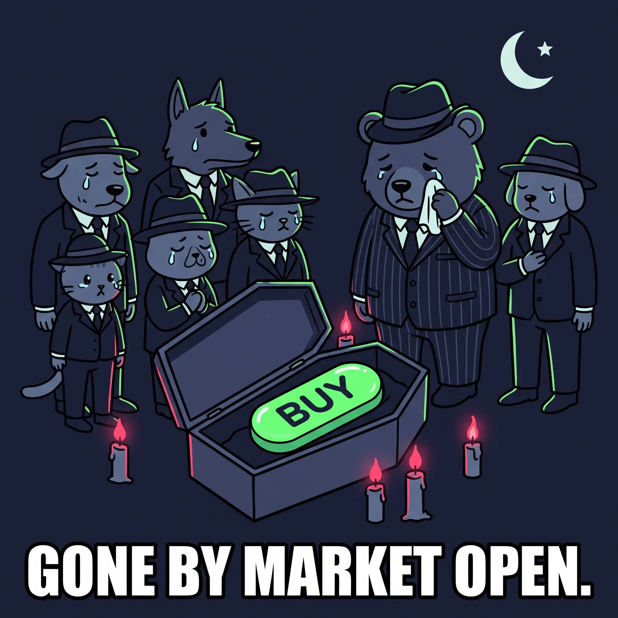 Buy button funeral meme